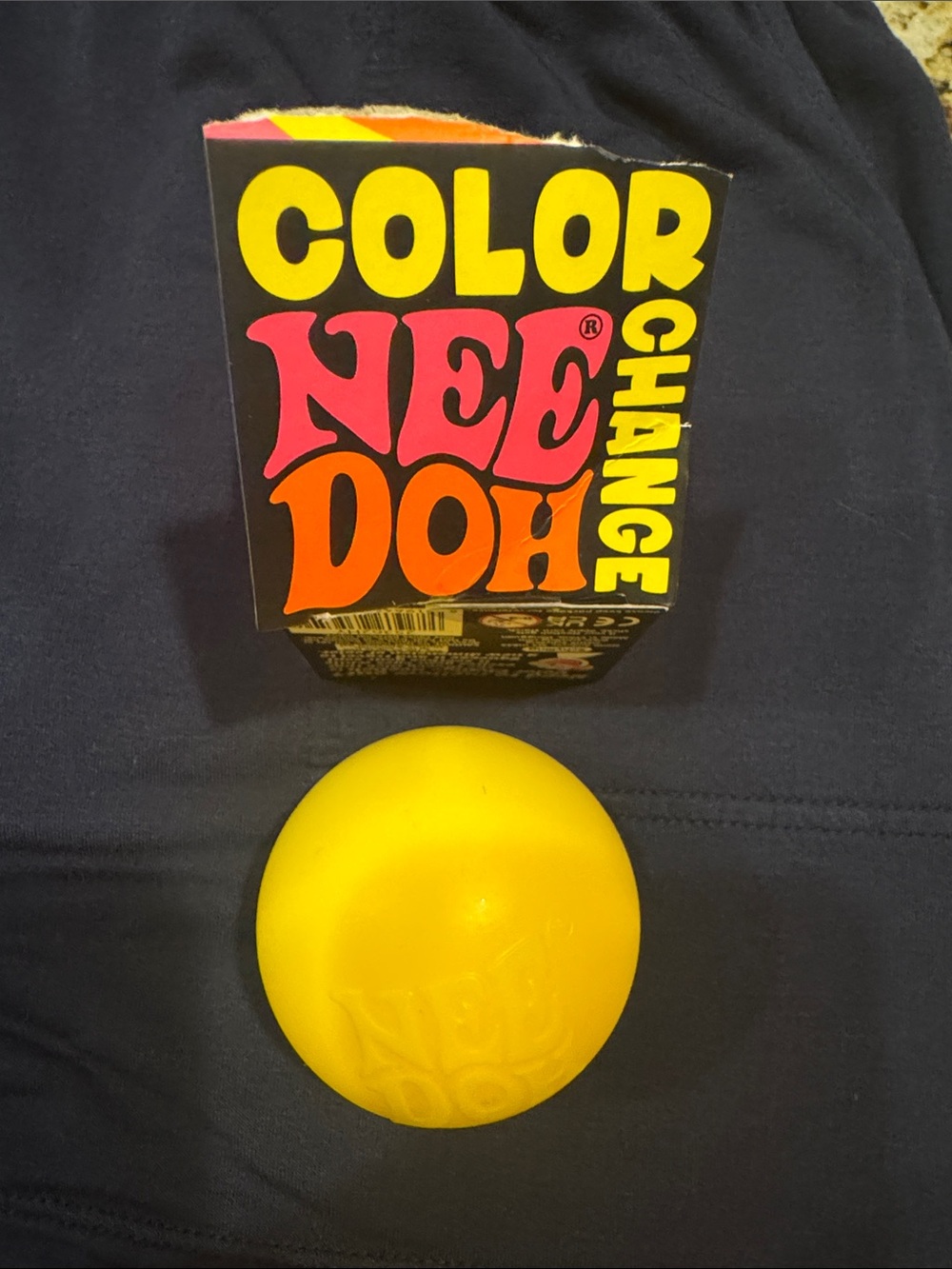 NeeDoh Yellow Color Change Stress Ball - Sensory Toy/ Squishy - Picture 2 of 5